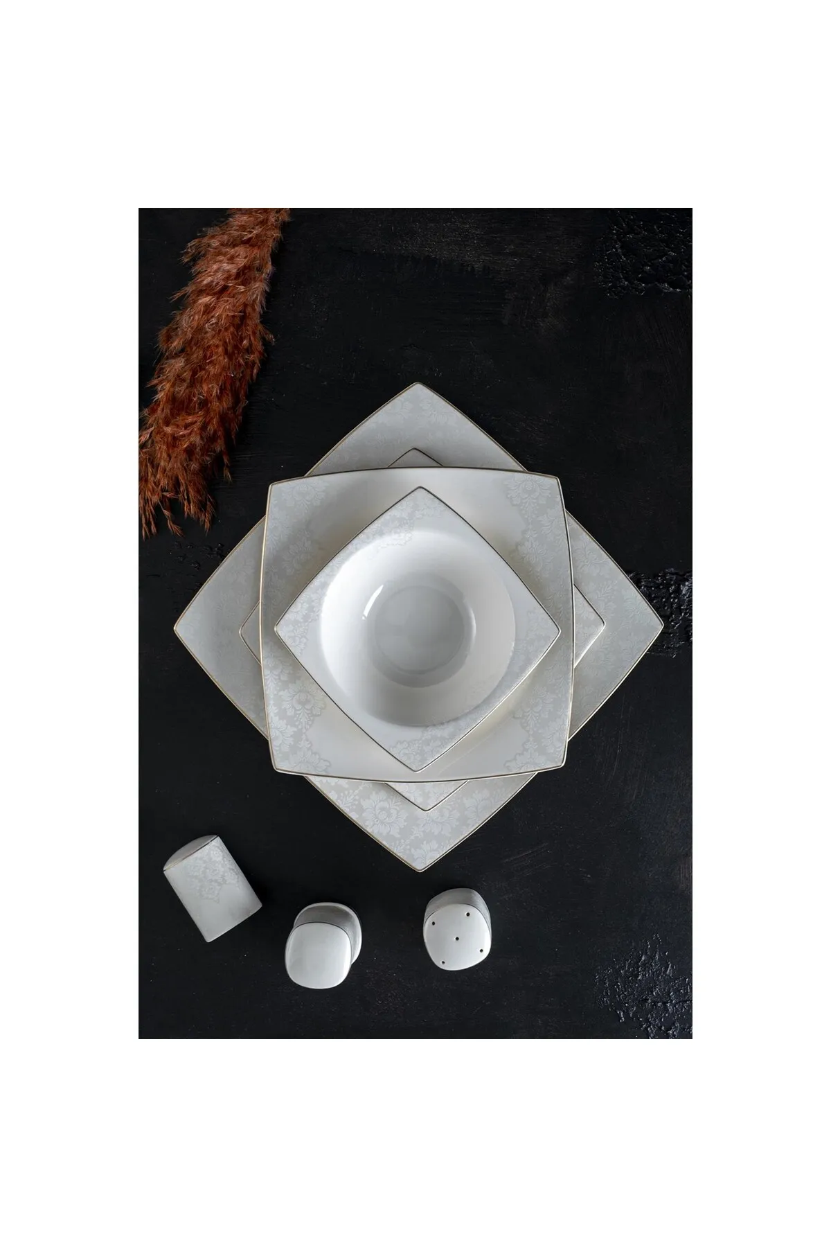 سرویس غذاخوری آجارپلاس 60 پارچه 12 نفره مدل ACARPLUS NOVA PEARL