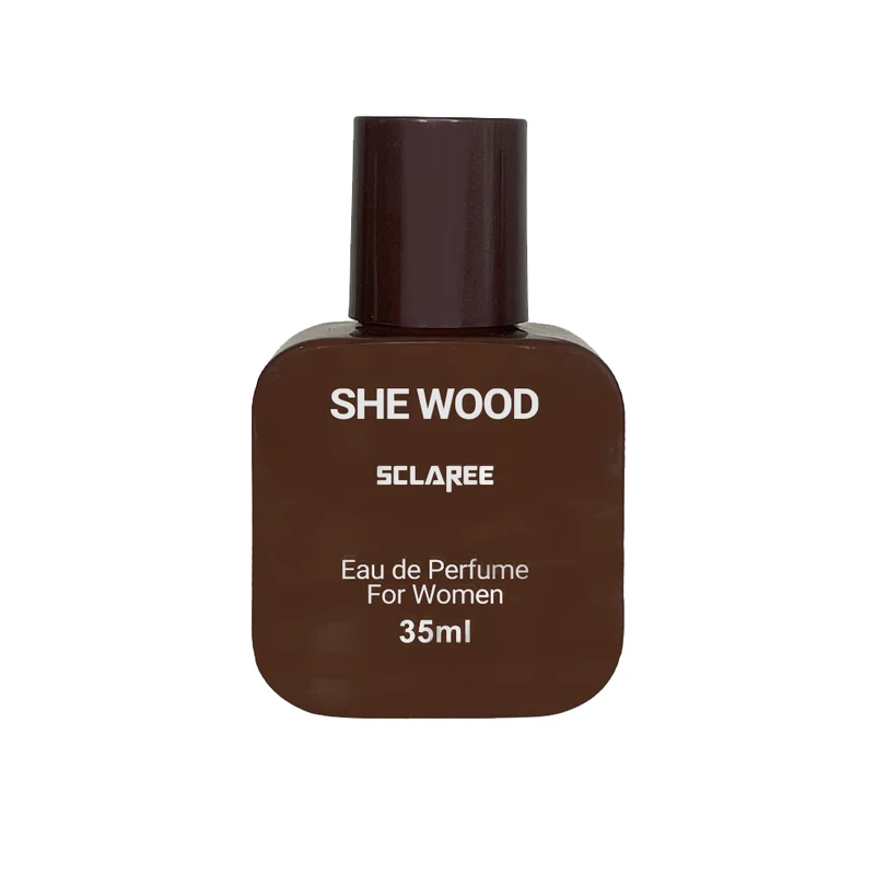 عطر جیبی زنانه اسکلاره مدل She wood با رایحه گرم، شیرین حجم 35 میلی‌لیتر