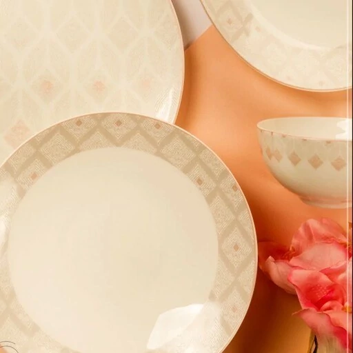 سرویس 29 پارچه 6 نفره بن چاینا بی وی کی مدل 717166 بی وی کی( BVK )