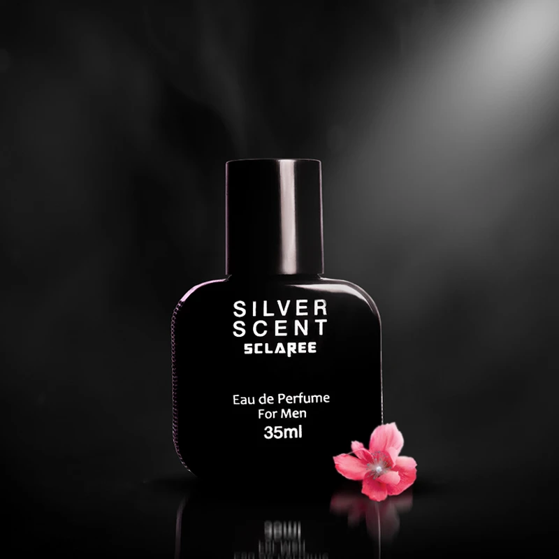 عطر جیبی مردانه اسکلاره مدل Silver Scent با رایحه گرم و تند حجم 35 میلی لیتر