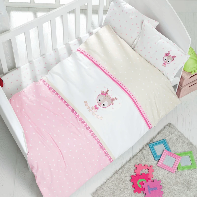 سرویس ملحفه 4 تکه نوزاد لومانا مدل Heart