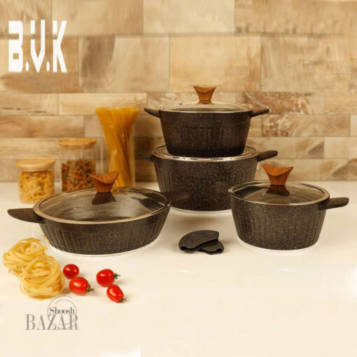 سرویس پخت و پز 10 پارچه گرانیت بی وی کی