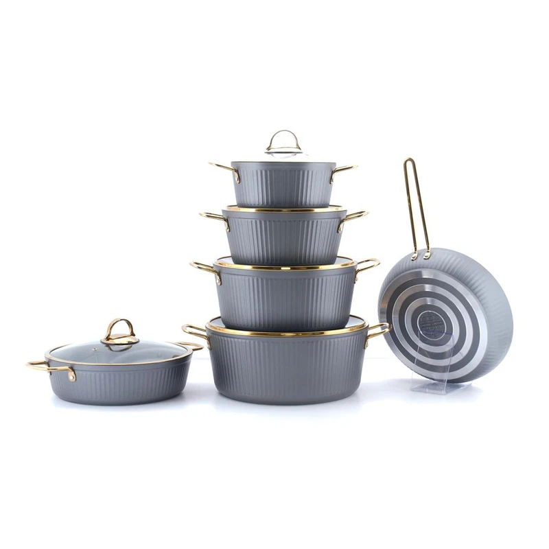 سرویس قابلمه و تابه گرانیتی 11 پارچه کی زد پی مدل آلما