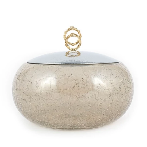 ظرف پذیرایی شیشه ای در برنجی C3 النا ریتون